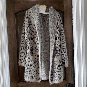Cheetah Print Woolly Jacket/Cardigan